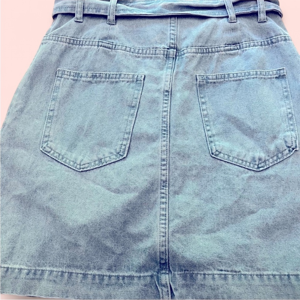 Who What Wear Denim Skirt with Belt - Picture 4 of 4